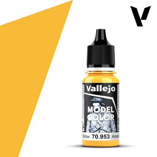 [ VAL70953 ] Vallejo Model Color Flat Yellow 18ml