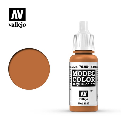 [ VAL70981 ] Vallejo Model Color Orange Brown 17ml