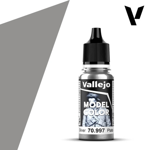 [ VAL70997 ] Vallejo Model Color Silver 18ml
