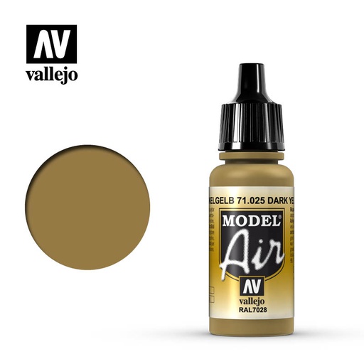 [ VAL71025 ] Vallejo Model Air Dark Yellow 17ml