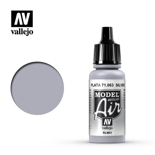 [ VAL71063 ] Vallejo Model Air Silver RLM01 18ml