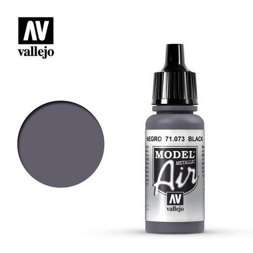 [ VAL71073 ] Vallejo Model Air Black (Metallic) 18ml