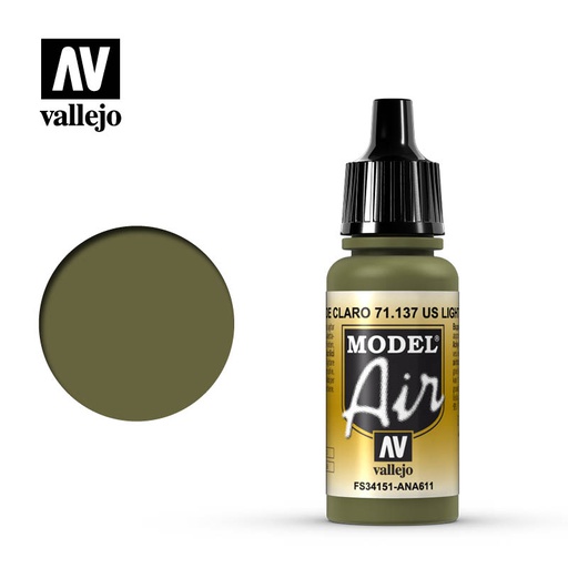 [ VAL71137 ] Vallejo Model Air US Light Green 17ml