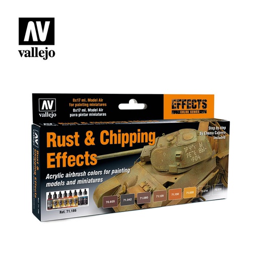 [ VAL71186 ] Vallejo Rust & Chipping Effects (8)