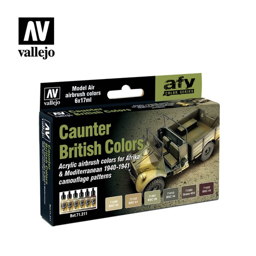 [ VAL71211 ] Vallejo British Caunter Colors (6)