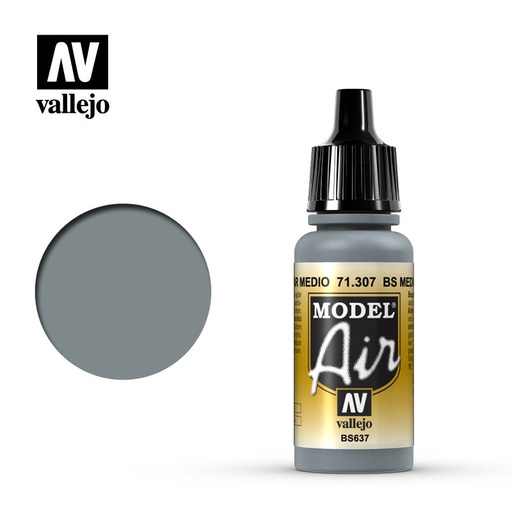 [ VAL71307 ] Vallejo Model Air BS Medium Sea Grey 17ml