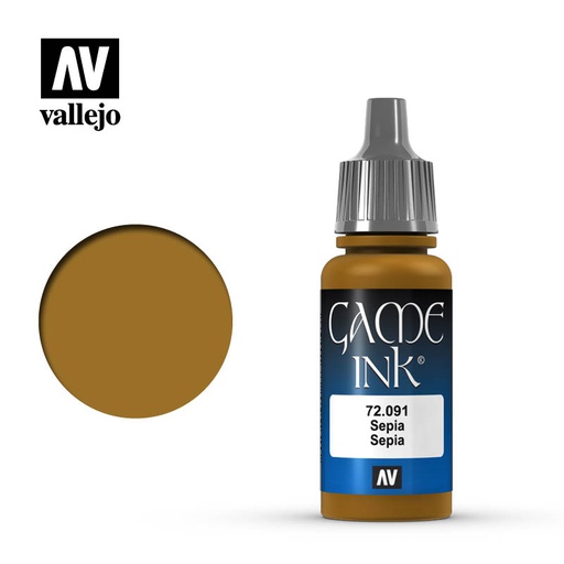 [ VAL72091 ] Vallejo Game Color Sepia Ink 17ml