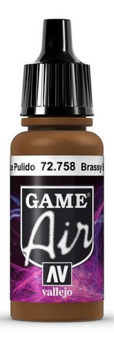 [ VAL72758 ] Vallejo Game Air Brassy Brass 17ml