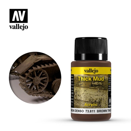 [ VAL73811 ] Vallejo Weathering Effects Brown Thick Mud