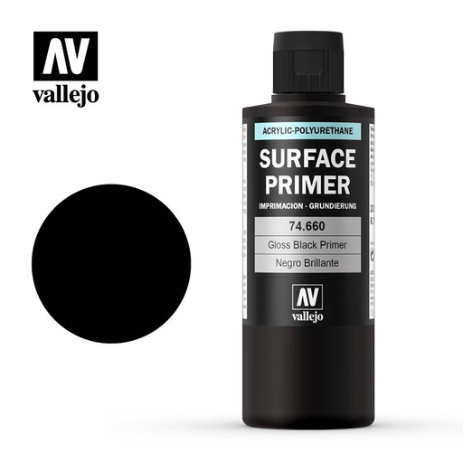 [ VAL74660 ] Vallejo Gloss Black Primer 200ml