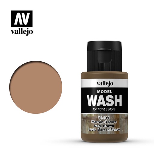 [ VAL76514 ] Vallejo Model Wash Dark Brown 30ml
