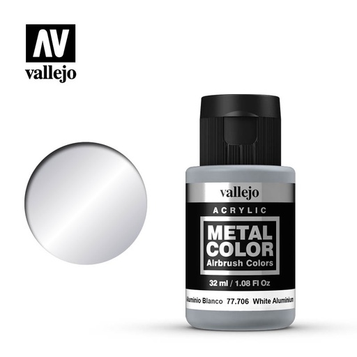 [ VAL77706 ] Vallejo Metal Color White Aluminium 32ml