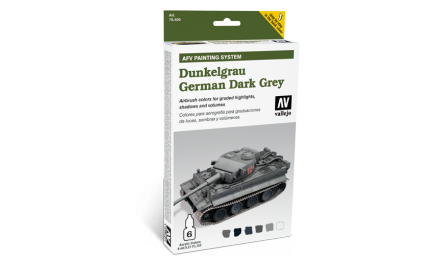 [ VAL78400 ] Vallejo AFV German Dark Grey Armour Painting System (6)