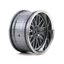 [ VTR43015 ]  VaterraWheel RR Deep Mesh 54x30mm Chrome & Black (2) 