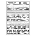 [ WOODLANDMG-720 ] Woodland dry transfer decals Gothic RR black