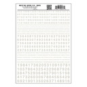 [ WOODLANDMG-727 ] Woodland Dry Transfer decals numbers gothic RR white