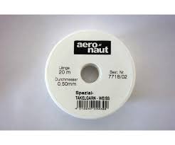 [ AE7718-02 ] aeronaut takeldraad wit 0.5 mm 24 kg 20 meter