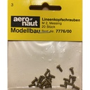 [ AE7776-00 ] messing vijzen m2  verzonken kop (20st)