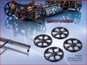 [ HUDY109370 ] ALU SET UP WHEEL FOR 1/10 RUBBER TIRES 