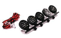 [ INC23541BLACK ] Billet Machined Type II Alloy Roof Top Sport LED (5) Light Set 