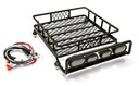 [ INC25435BLACK ] Realistic 1/10 Scale Metal Luggage Tray 140x118mm with 4 LED Spot Light Set 