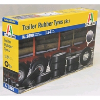 [ ITA-3890S ] Italeri Trailer Rubber Tyres (8x) 1/24