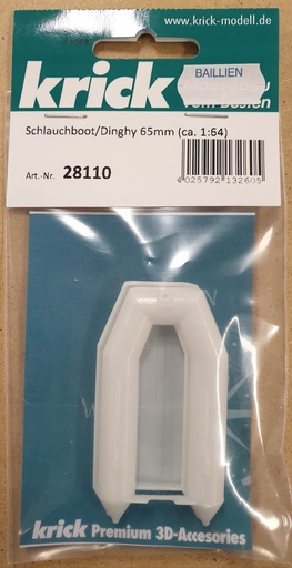 [ KR28110 ] SCHLAUCHBOOT / DINGHY GFK 65mm   1/64