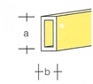 [ MESSINGRHBUIS15X3 ] MESSING RECHTHOEK BUIS 15x3mm 1 meter