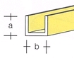 [ MESSINGU3X5 ] Messing U 3x5mm 1 meter