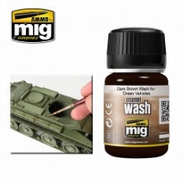 [ MIG1005 ] DARK BROWN WASH F. GREEN VEHICLES 