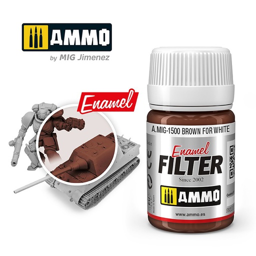 [ MIG1500 ] Mig Enamel Filter Brown For White 35ml