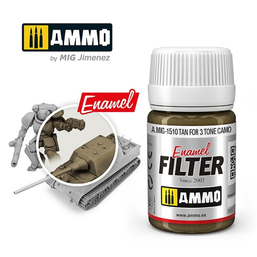 [ MIG1510 ] Mig Enamel Filter Tan For 3 Tone Camo 35ml