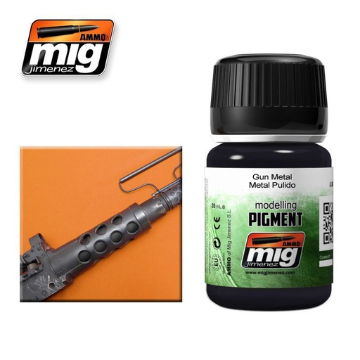 [ MIG3009 ] GUN METAL modelling pigment 35ml 