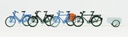 [ PRE17161 ] Preiser 4 fietsen en 1 aanhangwagen 1/87