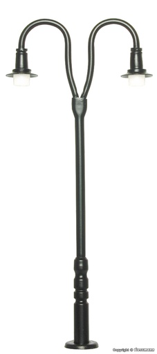 [ VIE-6041 ] Viessmann H0 Straatlantaarn met twee gloeilampen, 2 LED's warmwit 85mm