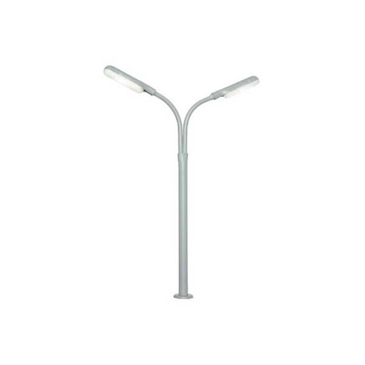 [ VIE-06095 ] Viessmann straat lantaarnpaal dubbele  verlichting met led 10cm (1stuk) Schaal HO