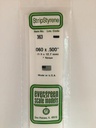 [ EG363 ] Evergreen styrene strip 1.5x12.7mmx610mm  7st