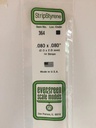 [ EG364 ] Evergreen styrene vierkant profiel 2,0x2,0x610mm (14s.)