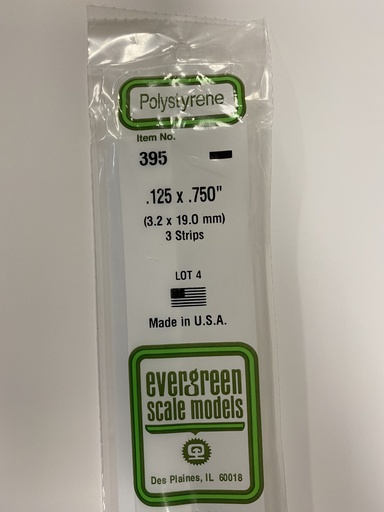 [ EG395 ] Evergreen EG STRIP 610 x 3,2 x 19,0 mm ( 3s.)