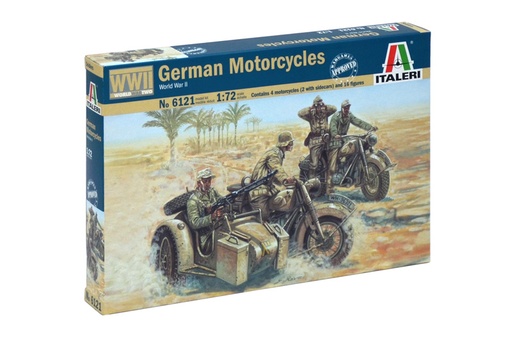 [ ITA-6121S ] Italeri German Motorcycles 1/72