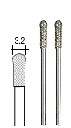 [ PX28234 ] Proxxon Diamant- gecoate slijpstift, kogel  Ø 3,2 mm, 2 stuks