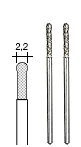 [ PX28232 ] Proxxon Diamant- gecoate slijpstift, kogel  Ø 2,2 mm, 2 stuks