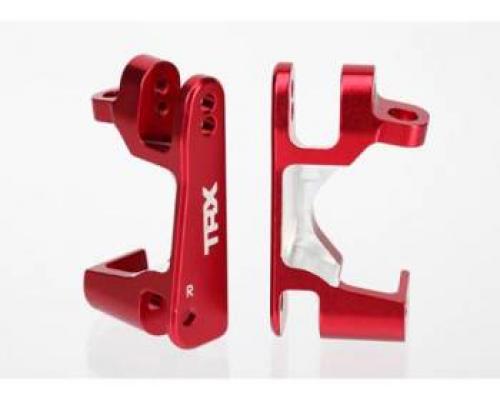[ TRX-6832R ] Traxxas Caster blocks alu left &amp; right (red-anodized)