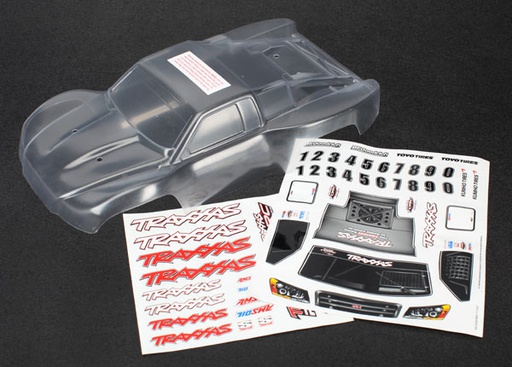 [ TRX-7012R ] Traxxas  Body, 1/16th Slash (clear, requires painting)/ grille, lights decal sheet  TRX7012R