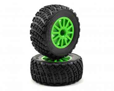 [ TRX-7473X ] Traxxas Tires & wheels green wheels (2)