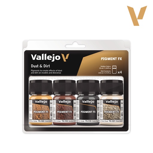 [ VAL73190 ] Vallejo Dust & Dirt 4x35ml