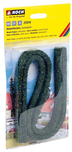 [ NO21514 ] Noch haag donkergroen 1,5x0,8cm  50cm  2st