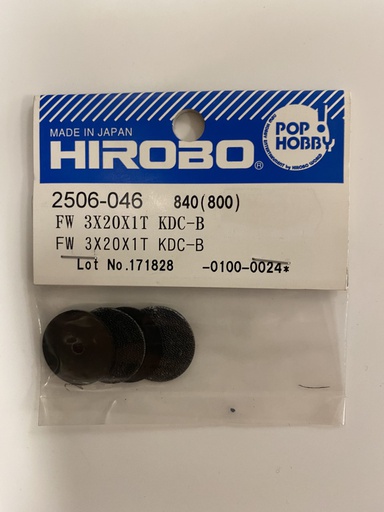 [ H2506-046 ] Hirobo FW 3X20X1T KDC-B