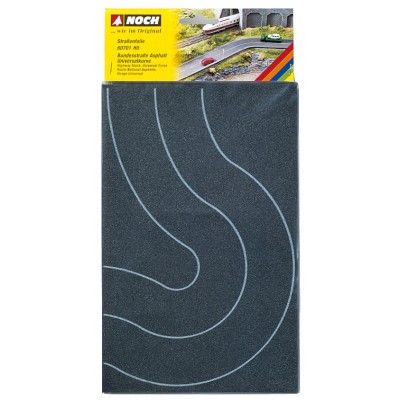 [ NO60701 ] Noch asfalt bestrating met bocht 80 mm breed 2st