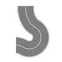 [ NO60704 ] Noch Bundesstraße Universalkurve, grau,